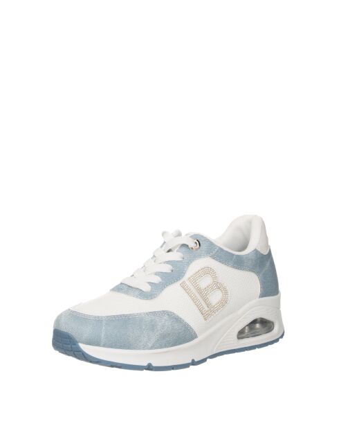 Zapatillas Clara de piel azul