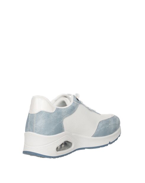 Zapatillas Clara de piel azul