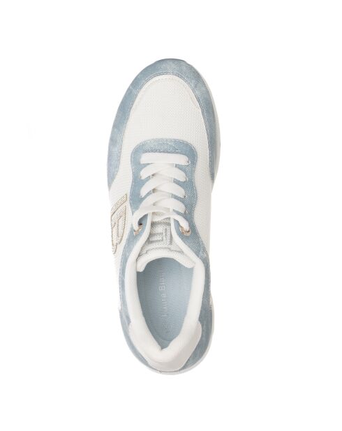 Zapatillas Clara de piel azul