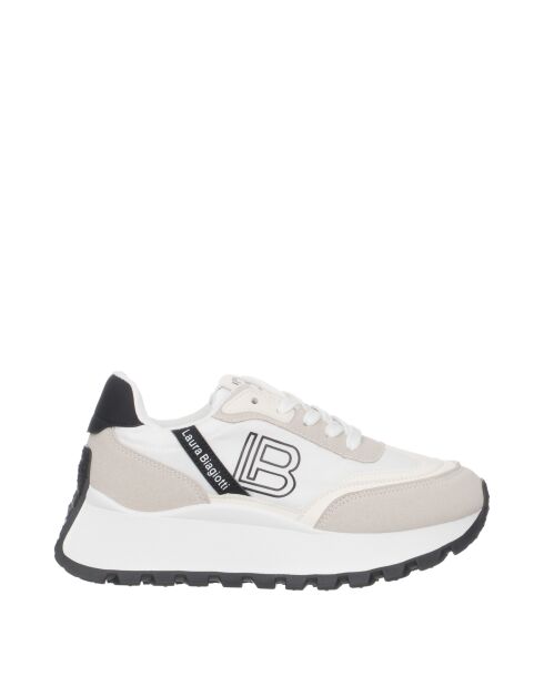 Zapatillas Agathe de piel nobuk gris-negra