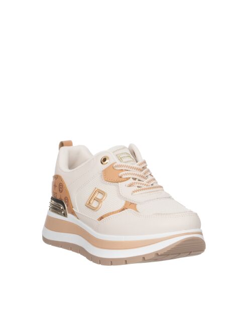 Sneakers Louna en cuir ivoire nacré