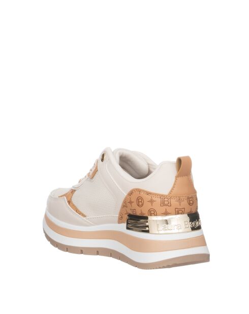 Sneakers Louna en cuir ivoire nacré