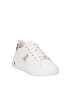 Zapatillas Althéa de piel platino blanca