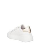 Zapatillas Althéa de piel platino blanca