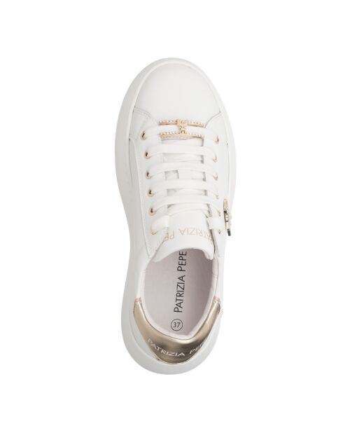 Zapatillas Althéa de piel platino blanca