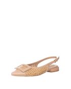 Ballerines Clara-Lou en cuir raffia sable