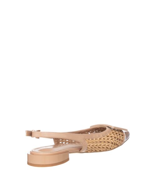 Clara-Lou Sand-Ballerinas aus Bastleder