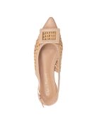 Ballerines Clara-Lou en cuir raffia sable