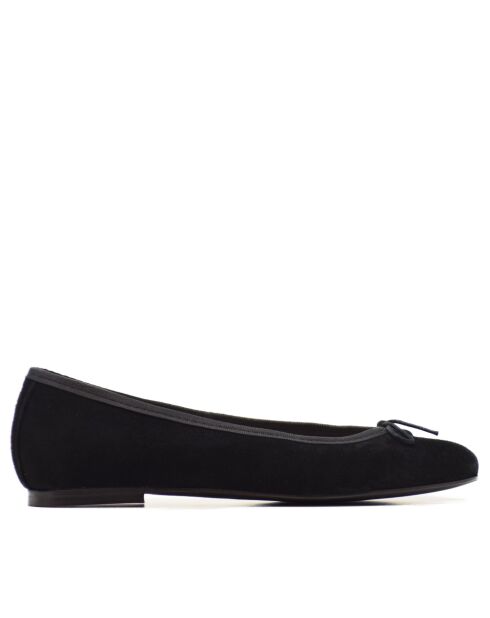 Zwarte suède ballerina's van Mariane