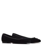 Zwarte suède ballerina's van Mariane