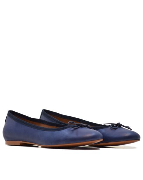 Ballerines en cuir Mariane marine