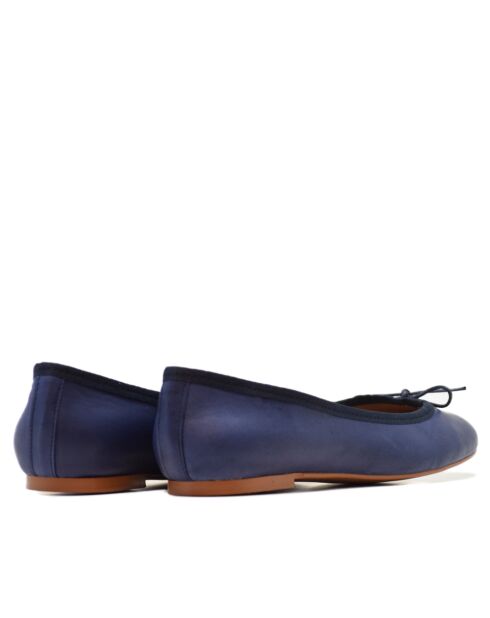 Ballerines en cuir Mariane marine