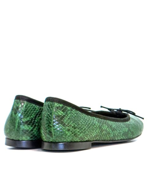 Deborah grüne Lederballerinas