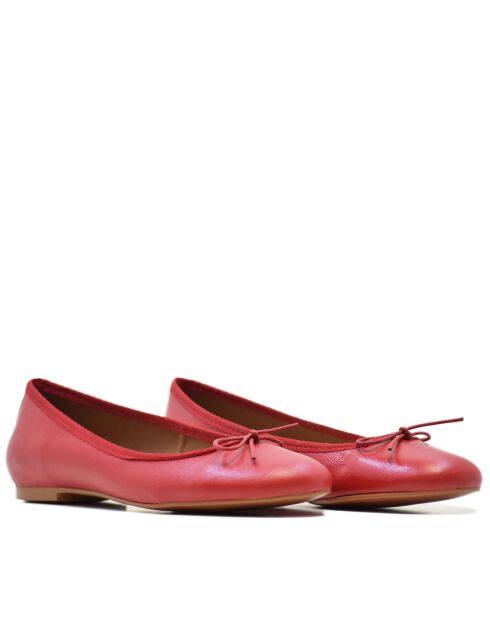 Rode leren ballerina's van Mariane