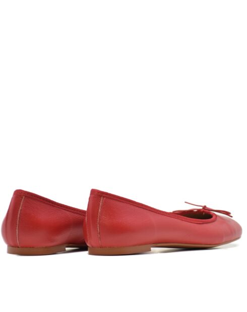 Rode leren ballerina's van Mariane