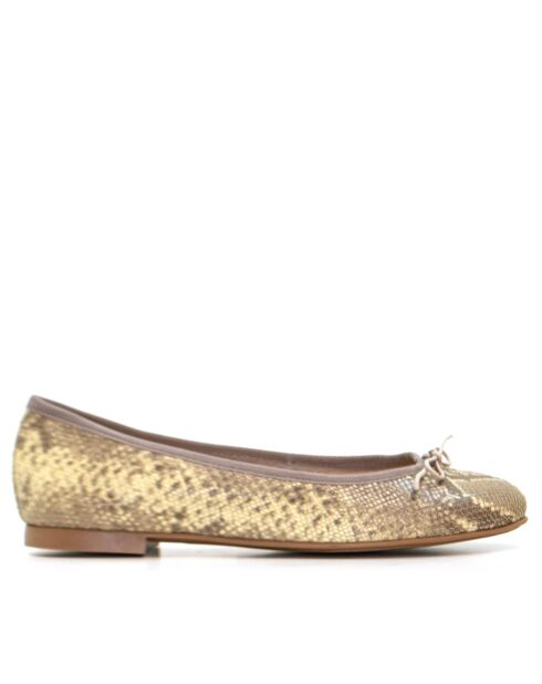 Ballerines en cuir Deborah dorées