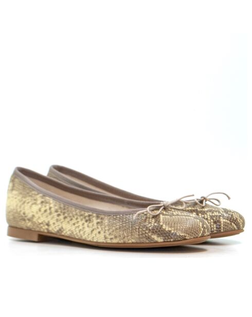Ballerines en cuir Deborah dorées