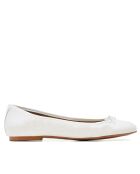 Ballerines en cuir Mariane blanches