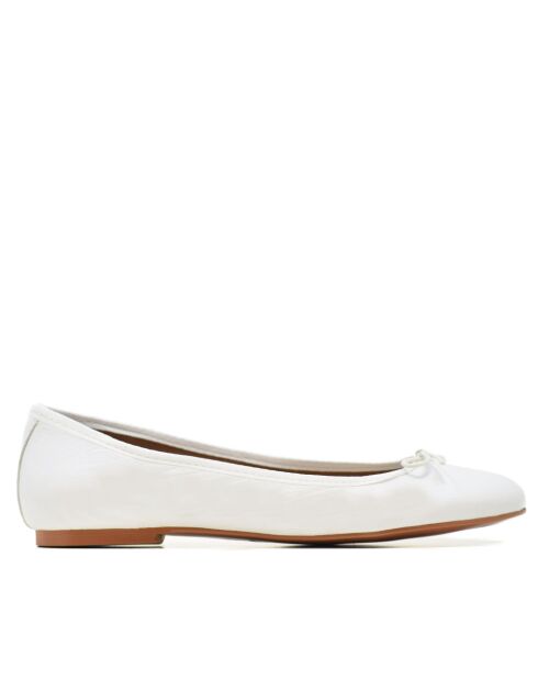 Ballerines en cuir Mariane blanches