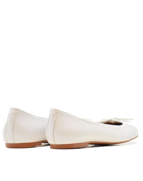 Ballerines en cuir Mariane blanches
