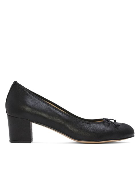 Scarpe da salotto Lorraine in pelle nera - tacco 5 cm