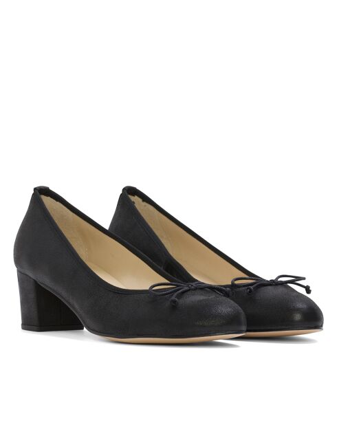 Scarpe da salotto Lorraine in pelle nera - tacco 5 cm