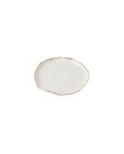 Plat rond Portofino blanc et or - 27,9x27,9x2,5cm
