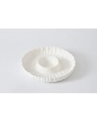 Plat chips et sauce Mascali Bianca blanc - 33x33x5,1cm