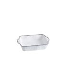 Rechthoekige ovenschaal Salerno wit en goud - 22,9x27,9x7,6cm