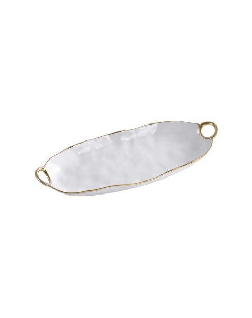 Holle serveerschaal Gold Handles wit en goud - 14x12,7x7,6cm