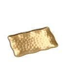 Plato mediano para servir Monte Carlo dorado, 36,2 x 20,3 x 2,5 cm