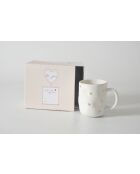 Taza Heart To Heart blanca y dorada