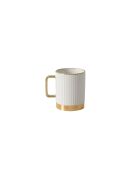 Taza Tango blanca a rayas - 7,6x7,6x10,2 cm