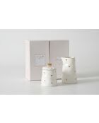 Set - Suikerpot en roomkan Heart To Heart wit en goud