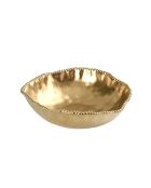 Cuenco dorado Montecarlo muy grande para servir, 38,1 x 38,1 x 11,4 cm