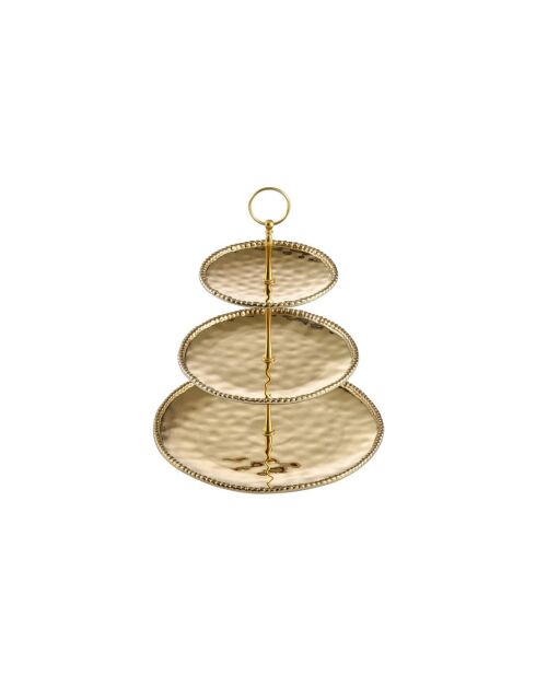 Espositore Monaco in oro a 3 livelli - 29,2x29,2x34,3 cm