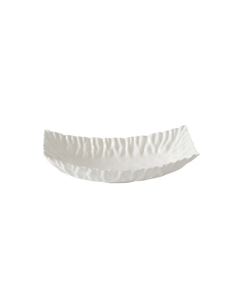 Mascali Bianca weißer rechteckiger Tafelaufsatz — 50,8 x 22,9 x 12,7 cm