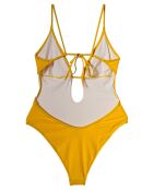 Donatella zonnegeel badpak uit één stuk