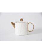 Portofino witte en gouden theepot