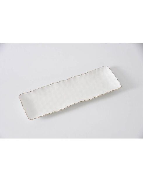 Rechthoekig serviesstuk Portofino in wit en goud