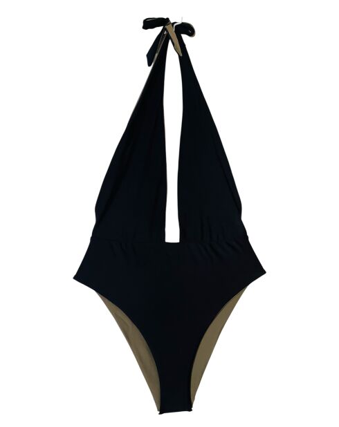Croisette zwart/kaki omkeerbaar badpak uit één stuk