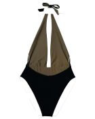 Croisette zwart/kaki omkeerbaar badpak uit één stuk