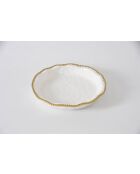 Gouden Salerno witte en gouden taartvorm van 10 inch