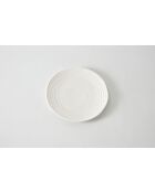 4 witte ronde saladeborden van Le Blanc - D.21,6cm
