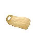 Bandeja blanca y dorada Moonlight con asa, 33 x 22,9 x 1,3 cm