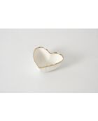 Cuenco Portofino en forma de corazón blanco y dorado
