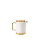 Witte en gouden Tango theepot - 10,2x10,2x15,2cm