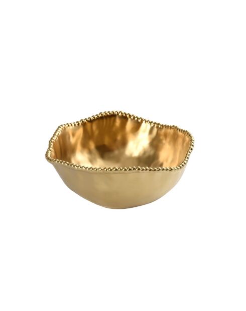 Große Salatschüssel aus Gold von Monte Carlo — 26,7 x 26,7 x 12,7 cm