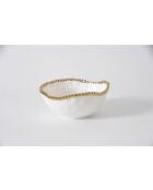 Tazón mediano blanco y dorado Golden Salerno