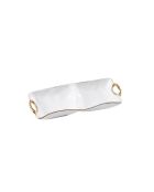 Gold Handles witte en gouden serveerschaal met 2 vakken - 31,8x14x5,1cm